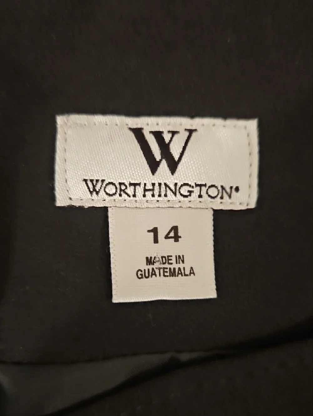 Worthington Gray Tweed Pencil Skirt with Black Waistband